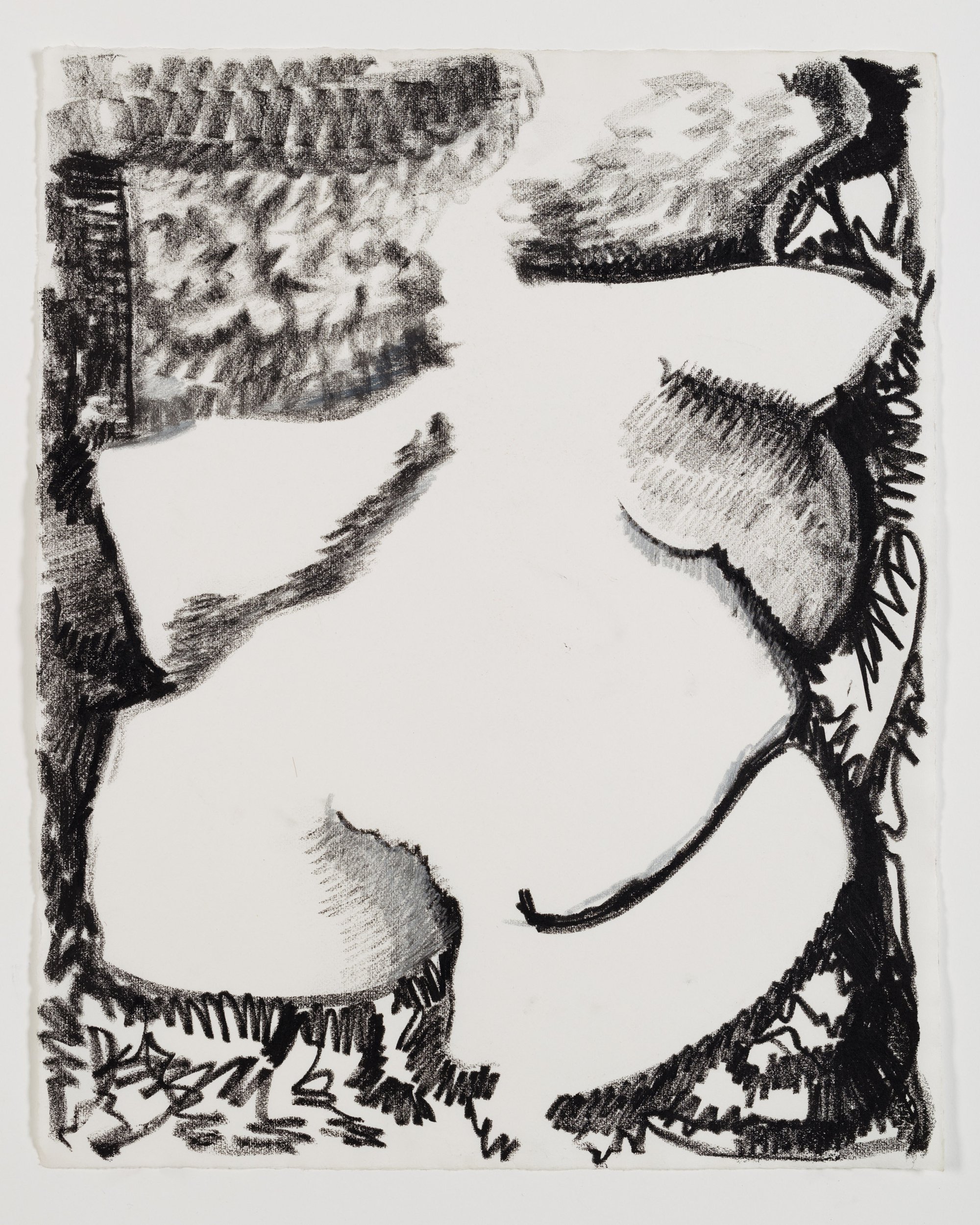 Liliane Lijn, Body, crayon on paper, 52.5 x 43 cm framed (20 5/8 x 16 7/8 in framed), 1985