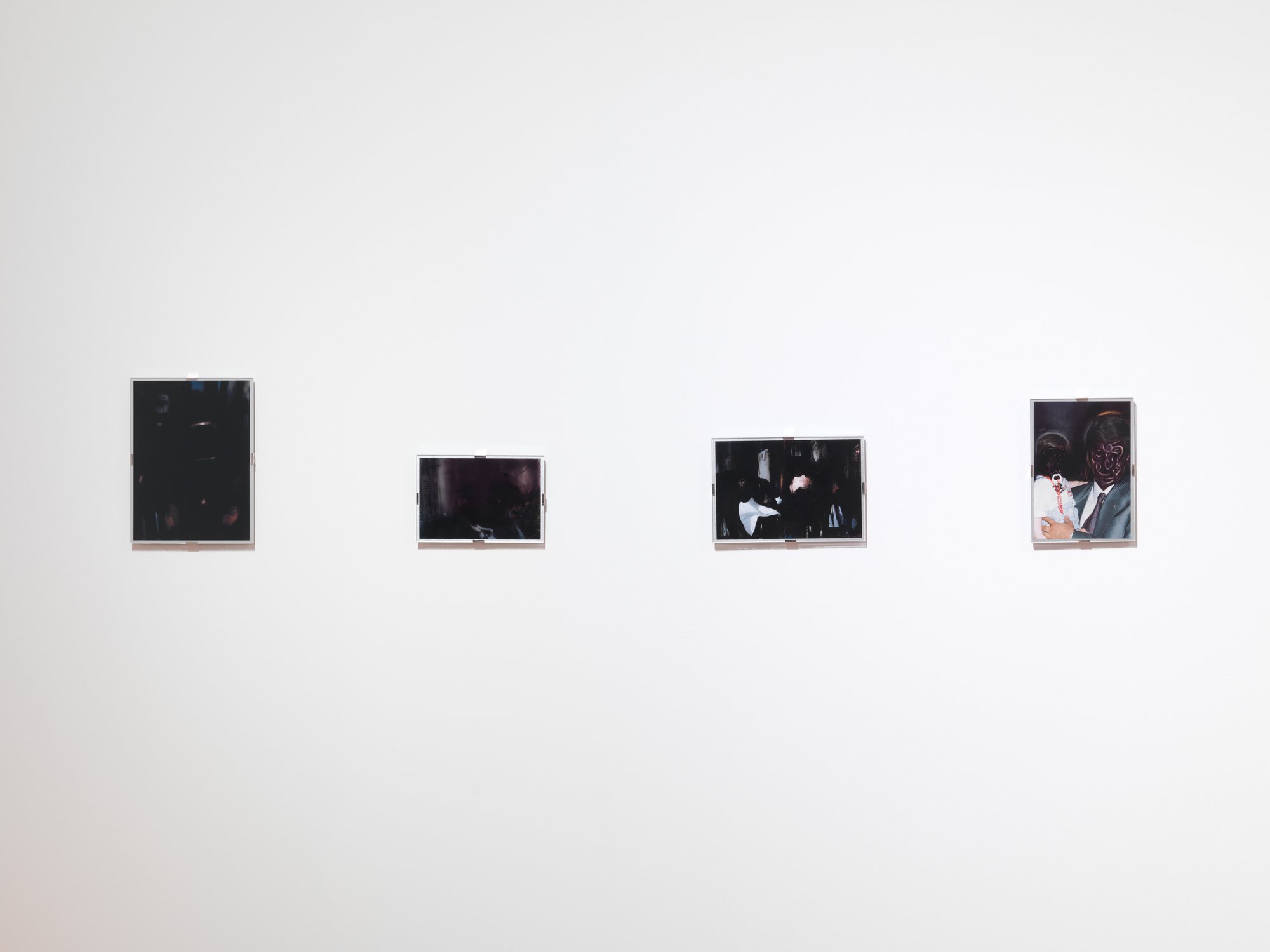 Eftihis Patsourakis, Installation view, Almost Invisible, ink on photograph, 2019