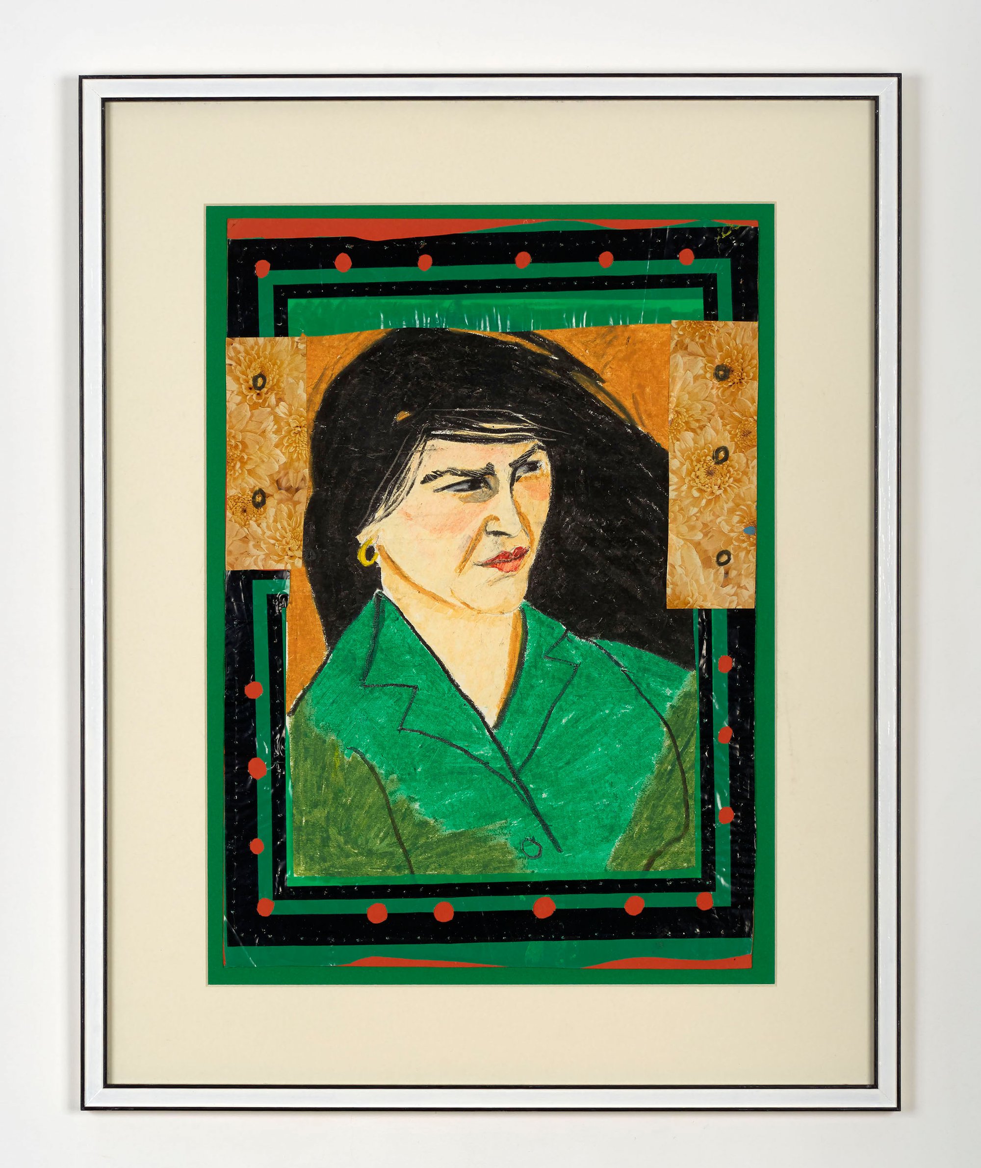 Lukas Duwenhögger, Cristina, collage on paper, 42.1 x 29.7 cm (16 5/8 x 11 3/4 in), 1982 – 1983