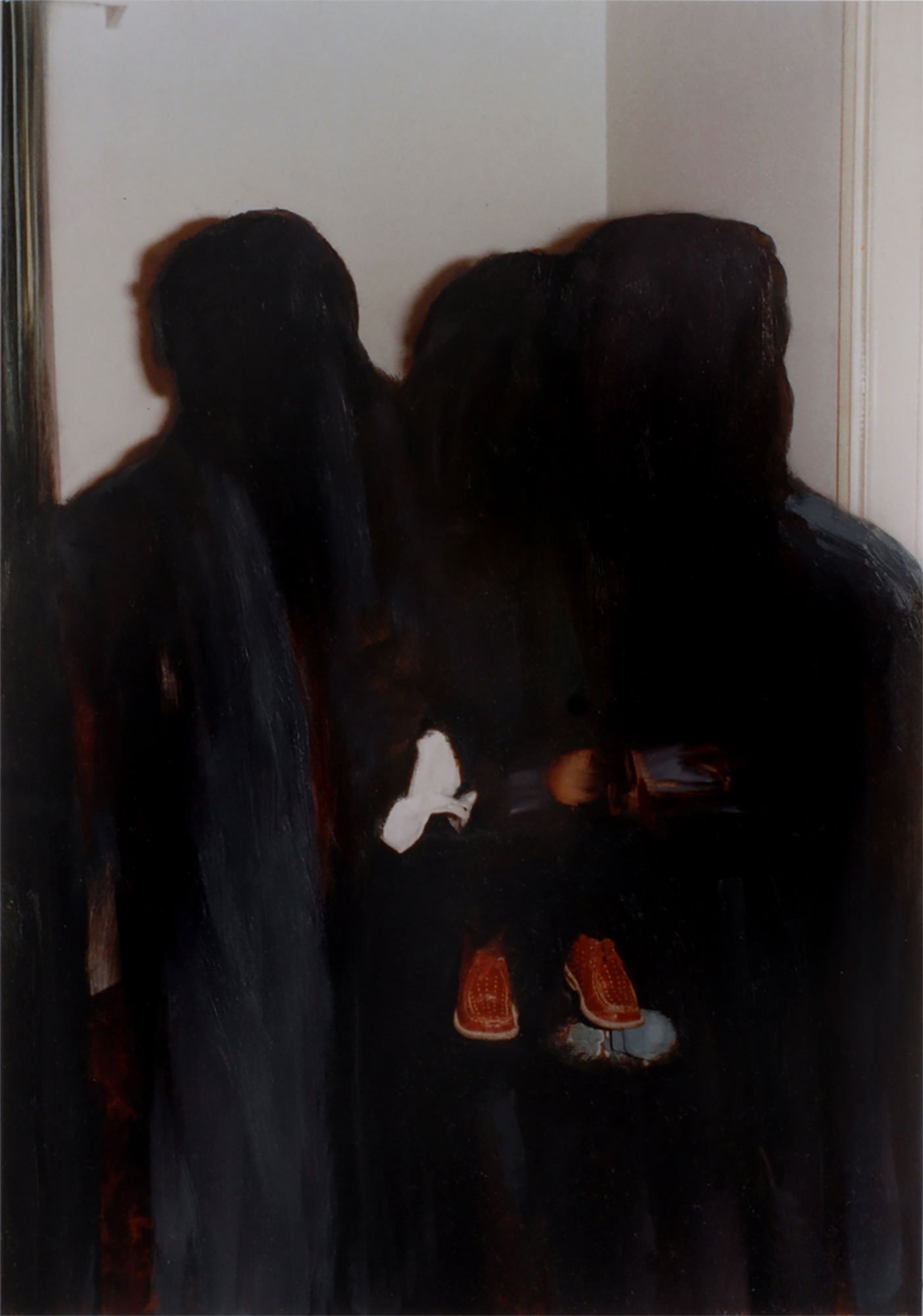 Eftihis Patsourakis, Erase #2.9, painting on found photograph, dimensions variable, 2008