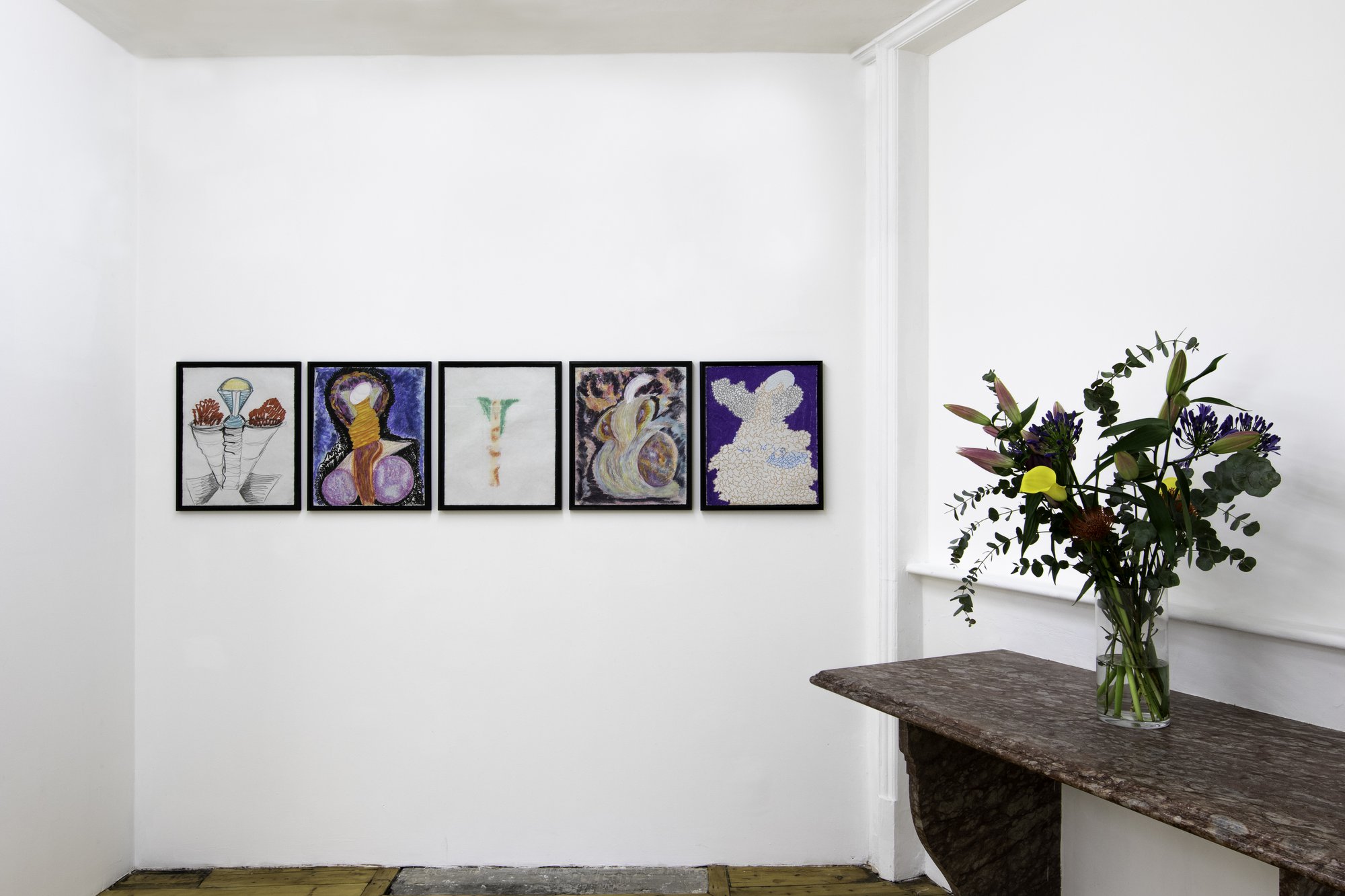 Installation view, Liliane Lijn, SHE, Rodeo, London, 2019