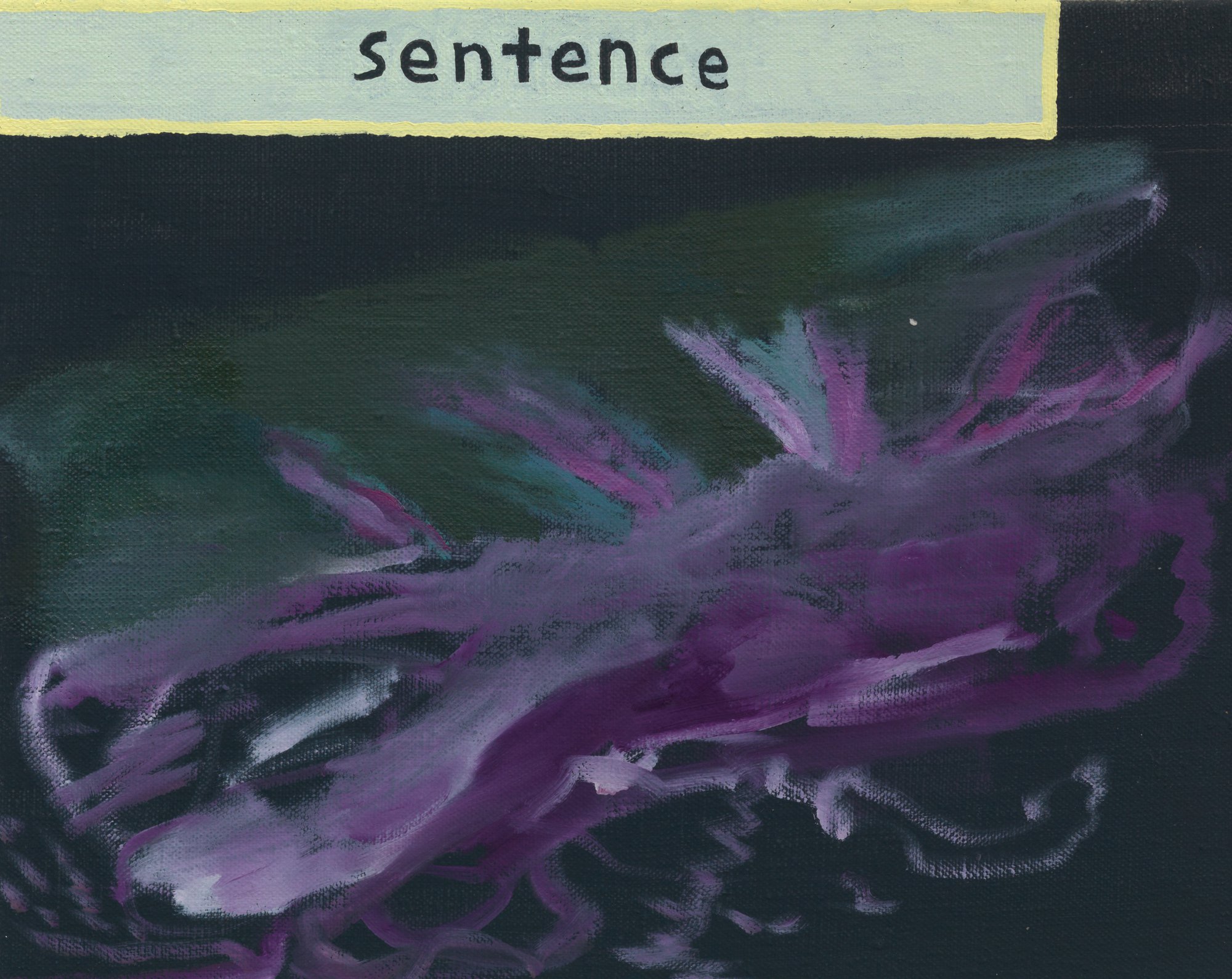 Leidy Churchman, Sentence, detail, oil on linen, 30.48 x 22.86 cm, (12 x 9 in), 2023