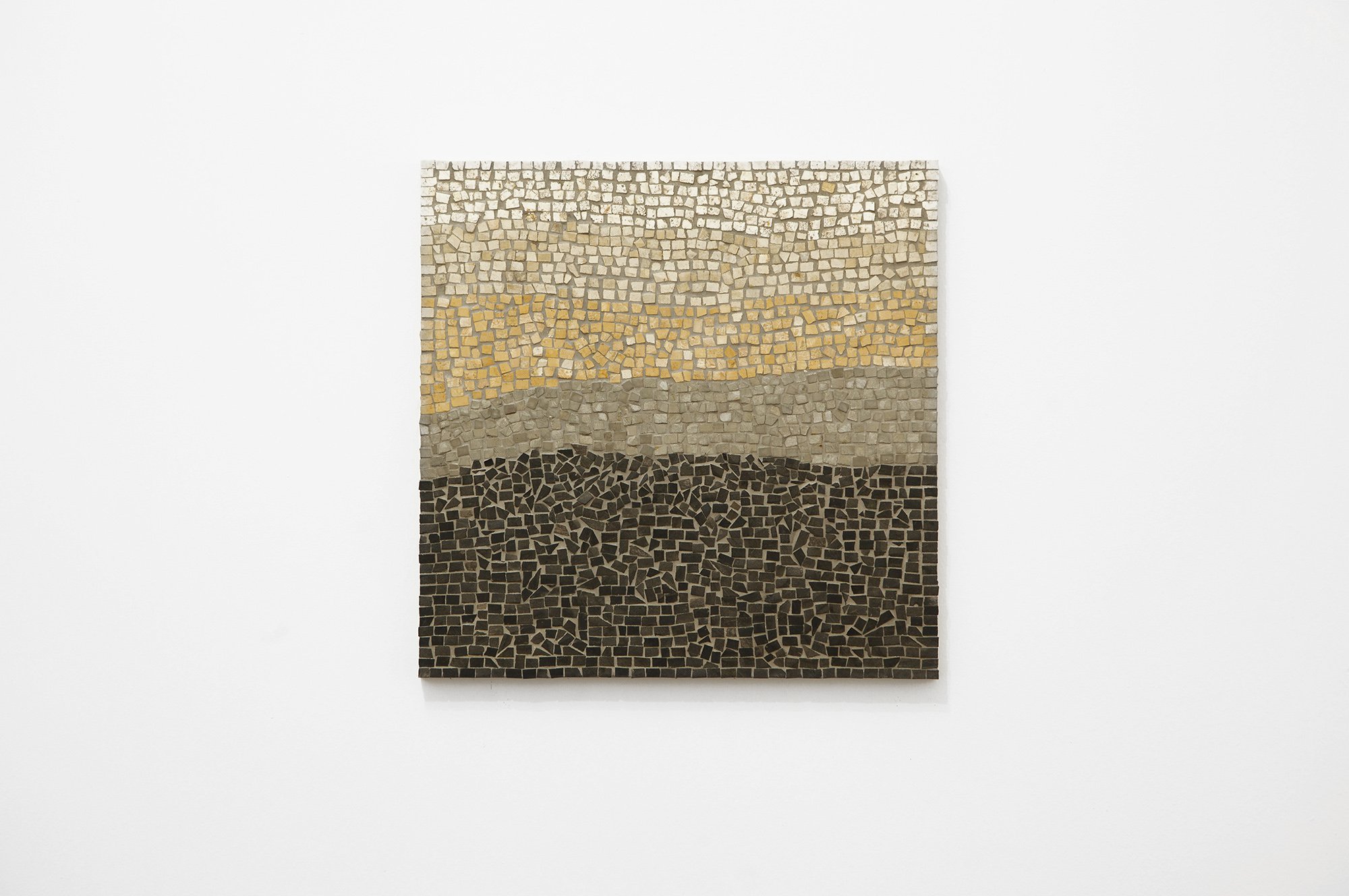 Christodoulos Panayiotou, Untitled, mosaic, natural stones, wooden base, 40 x 40 cm (15 3/4 x 15 3/4 in), 2012