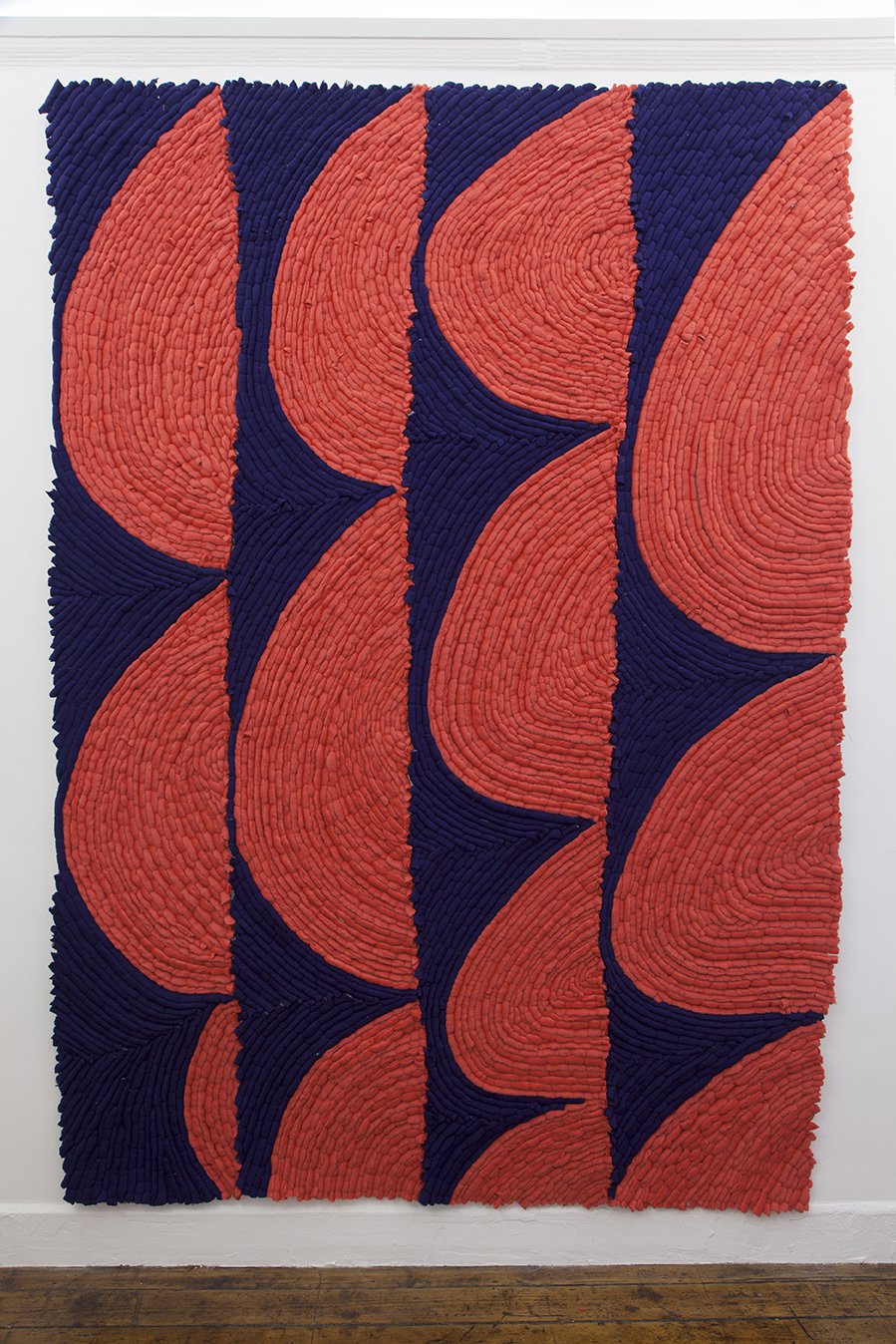 Enrico David, Untitled, wool on canvas, 283 x 202 cm (111 3/8 x 79 1/2 in), 2014 – 2015