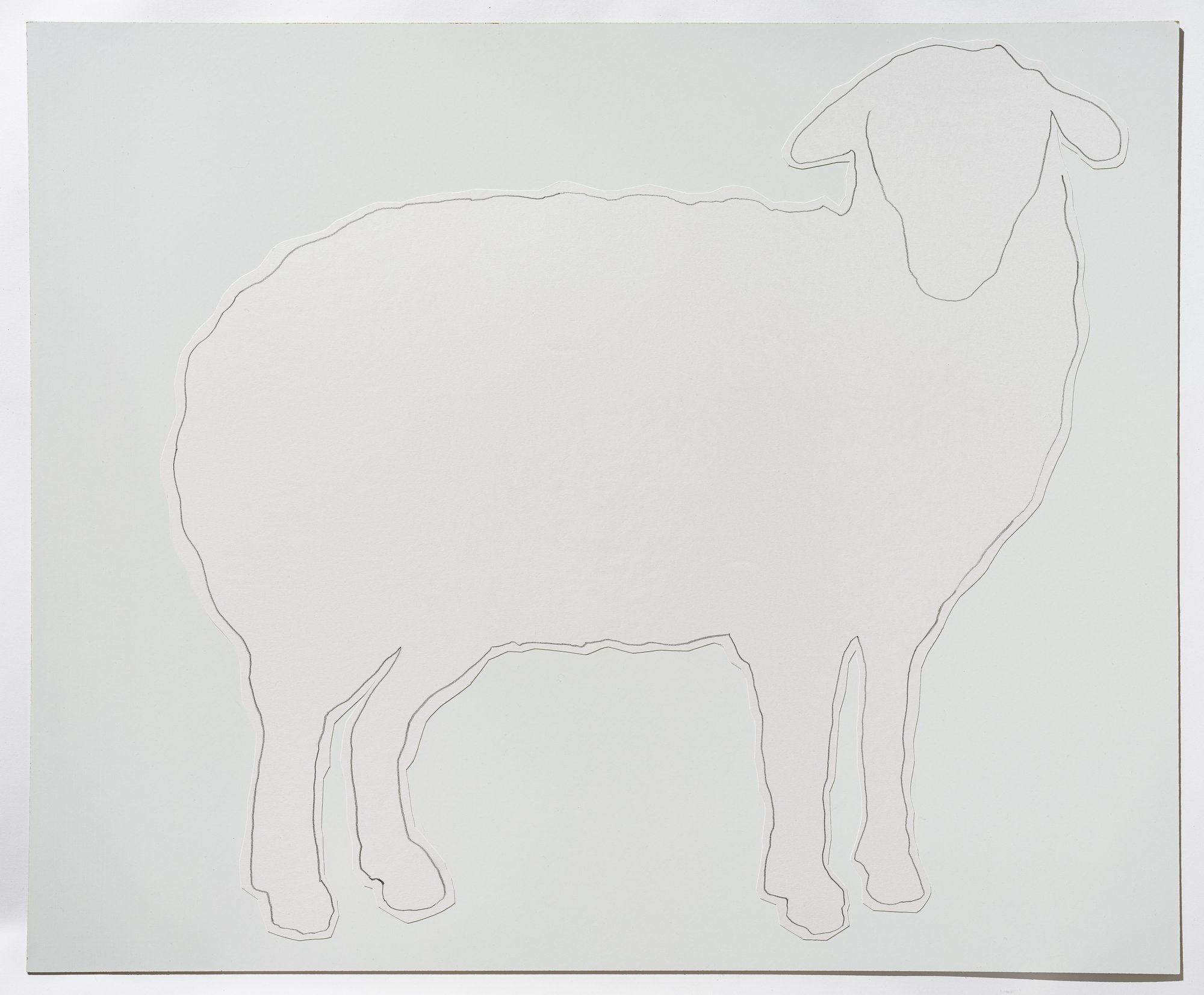 XXX, Pencil on fine art paper mounted on faesite, 101 x 122 x 0.3 cm (39 3/4 x 48 x 1/8 in), 2024