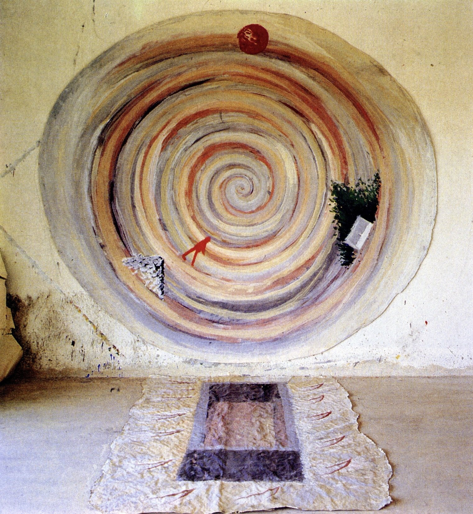 Thanasis Totsikas, Untitled, mixed media, 460 x 300 x 170 cm (181 1/8 x 118 1/8 x 66 7/8 in), 1986. Installation view, Utopia Versus Reality, 19a Bienal de São Paulo, São Paulo, 1987